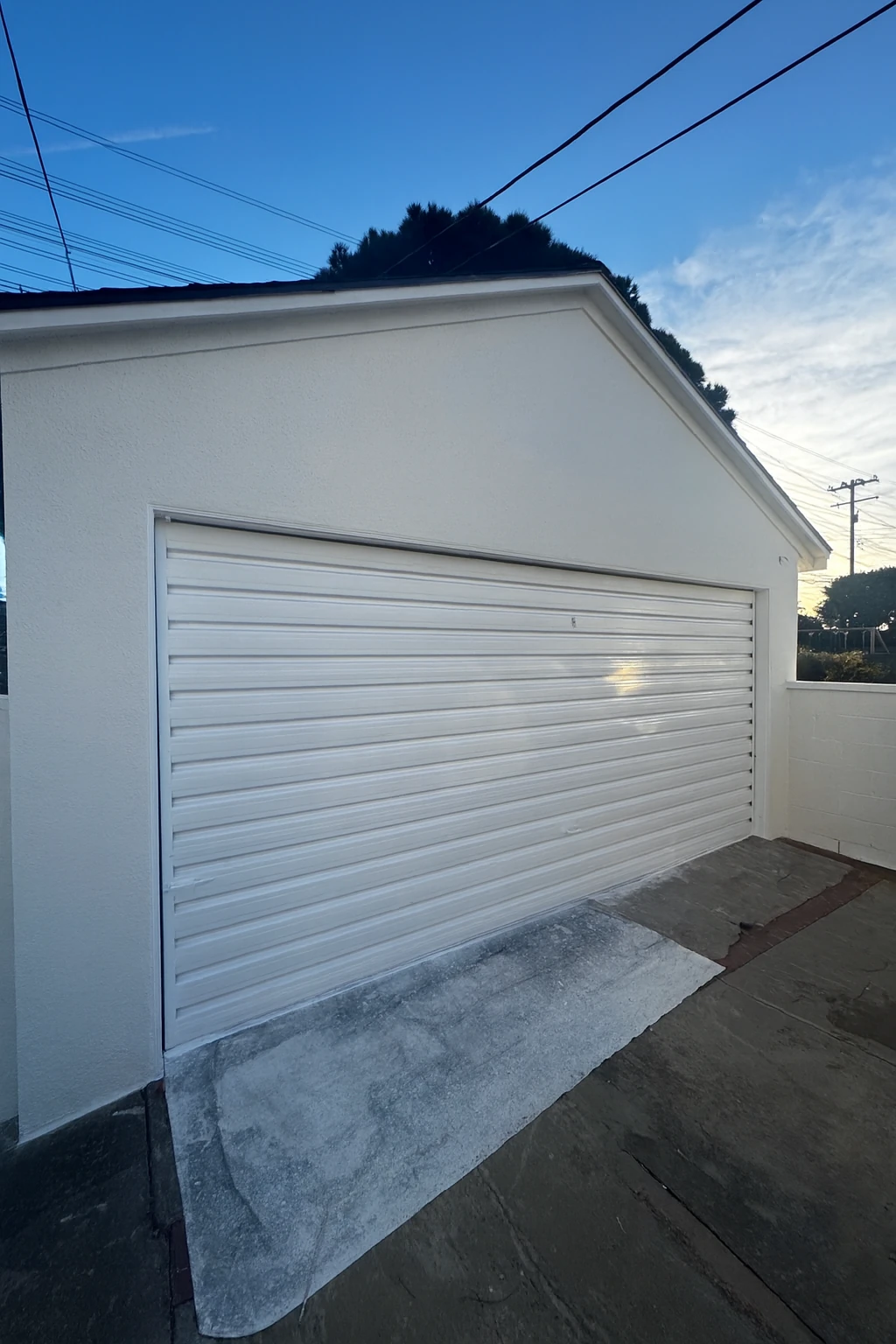 Garage door refinishing project in Studio City